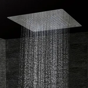 Luxury Ceiling Shower Head Modern Square Shower Overhead Bathroom Shower Stainless 500x500 Rain Massage SPA Bath DF5107