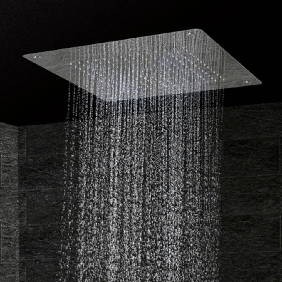 価格 高級天井シャワーヘッド現代スクエアシャワー浴室シャワーステンレス500 × 500雨マッサージspaバーススピリットDF5107
