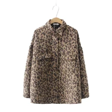 Куртки с леопардовым принтом; коллекция года; весенние пальто для женщин; большие размеры; Свободные пиджаки в Корейском стиле; верхняя одежда в стиле Харадзюку