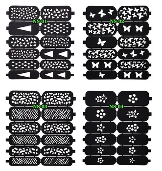 

by dhl or ems 1000pcs Flower Stamping Nail Art Hollow Sticker Templates Nail Stencils Stickers For Gel Nail Polish Template
