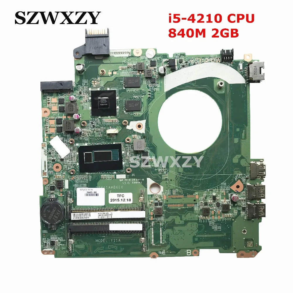 Для hp Envy 15-P 15-K серийная материнская плата для ноутбука 763588-001 766473-501 DAY11AMB6E0 SR1EF I5-4210U Процессор 840 M 2 GB GPU DDR3L