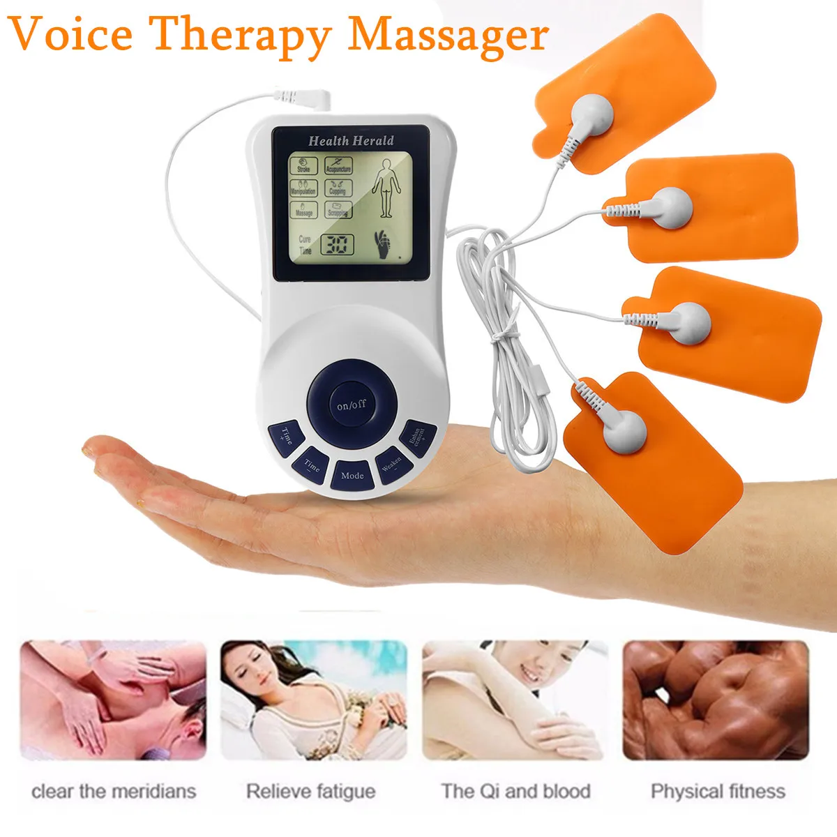 Electronic Pulse Therapy Massager Kit Tens Body Healthy Care Digital