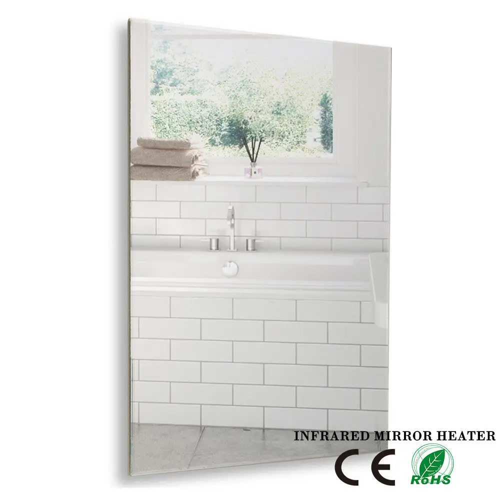 Bathroom Waterproof 600W Infrared Mirror Panel Heater Electric Heating