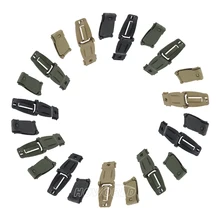 10 pcs / Lot Outdoor Military Fans Backpack Accessories Molle System Webbing Clip Buckle Backpack Fixed Strap Buckle