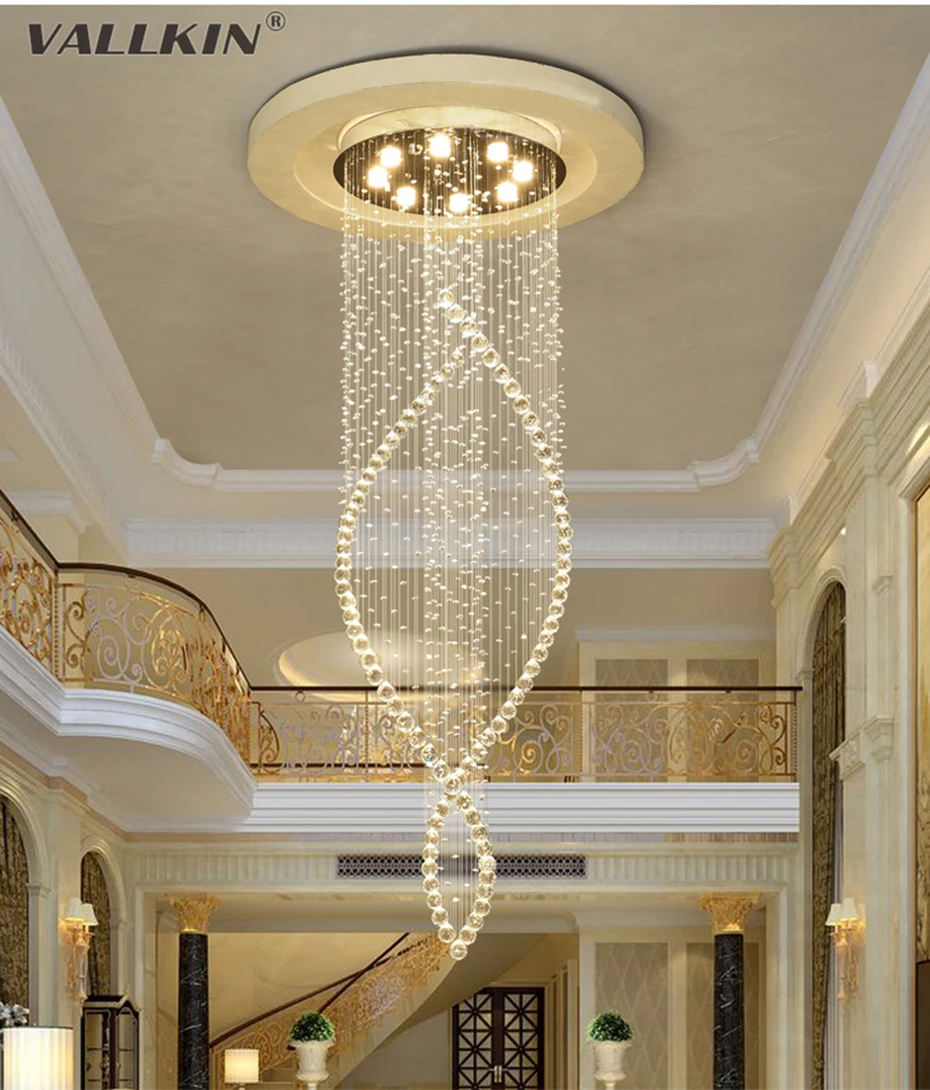 Современная светодиодная люстра, хрустальная люстра освещение для столовой гостиной отеля хромированные потолочные люстры лампа крепежные детали внутреннего светильника