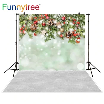 

Funnytree Christmas backdrop for photographic studio winter shine abstract bokeh snow fantasy professional background photocall