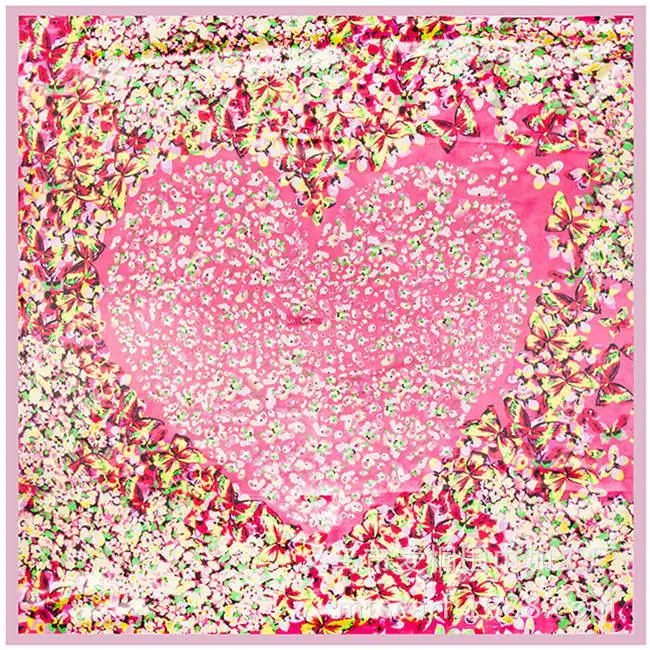 

90cm*90cm 2017 New Luxury Brand Twill Women Silk Scarf Leaf Horse Print Square Scarves Wraps Fashion Hijab Headband