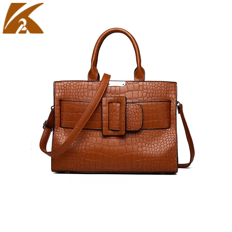 

KVKY Fashion Tote Hand Bags for Women Alligator Leather Handbags Messenger Bags Ladies Work Shoulder Bag Handbag Cross Body Bags