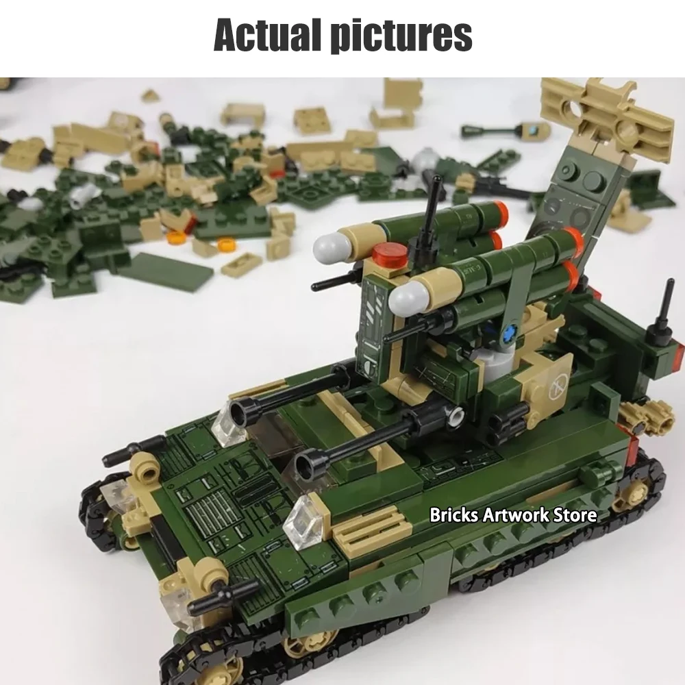 Fit Creator Military 4 в 1 Набор военный полевой армейский бронированный автомобиль