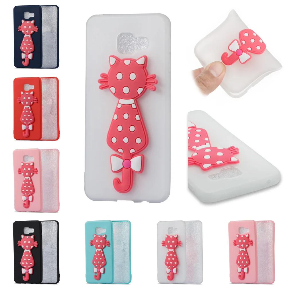 Мягкий силиконовый чехол с милым мультяшным 3D кошкой для Sumsung Samsug Galaxy Galaxi A3 2016 A310F