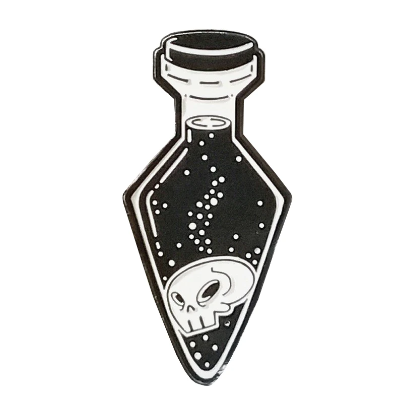 

skull in the bottle enamel pin badge