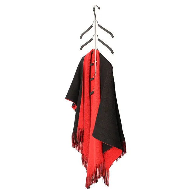 1Pcs Modern 6Layers Rotatable Rack Bathroom Shelf Hanger Tie Towel Hangers Anti-skid Sponge Suit Storage Hook Shirt Holder