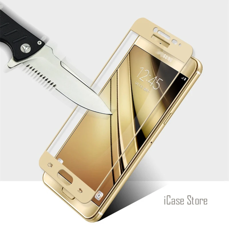Полноэкранная защита закаленное стекло для Samsung Galaxy S7 C5 C5000 C7 C7000 защитная пленка 9H