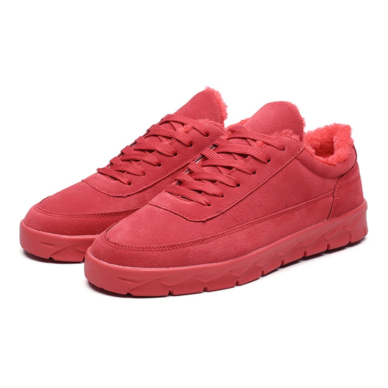 

New Outdoor Winter Men Shoes Running Men flat Sneakers Shoes Sports Warm Plush Running Shoes With Fur Chaussures Homme
