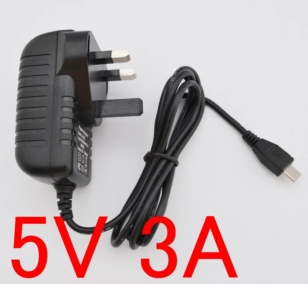 

1pcs high quality 5v 3a Micro Usb Ac/dc Power Adapter Uk Plug Charger Supply 5v3a For Raspberry Pi Zero Tablet Pc Other The