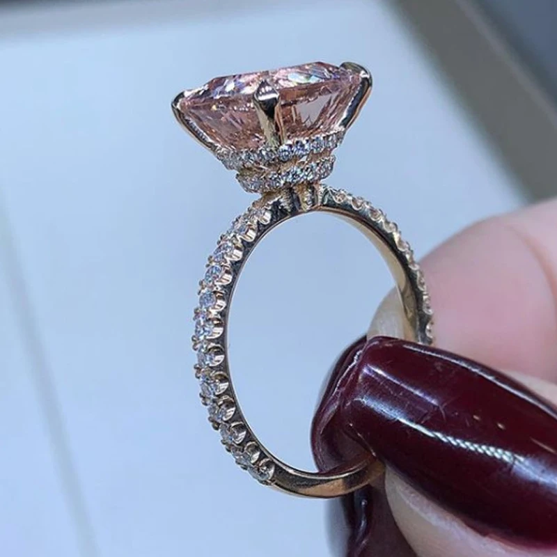 

Utimtree Trendy Hot Sale Pink Heart Shape Ajustable Rings for Women Girls Jewelry Valentine's Bague Bijoux Party Finger Ring