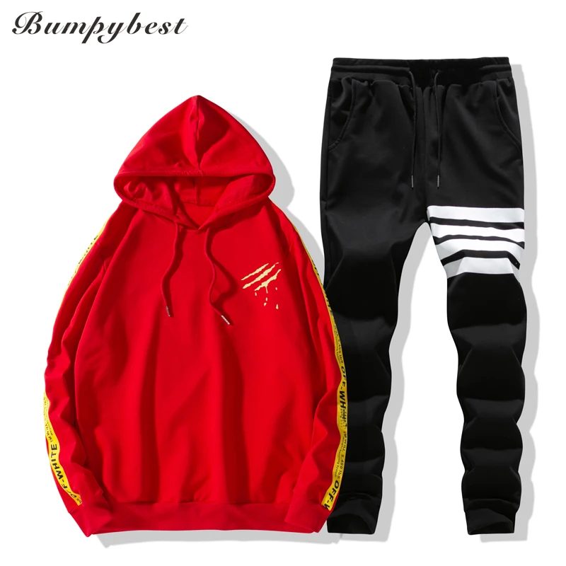 Bumpybeast Mens Tracksuit Autumn Men Sets men's sportswear Hip Hop