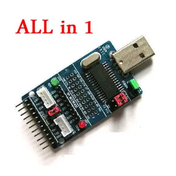 

ALL IN 1 CH341A USB to SPI/I2C/IIC/UART/TTL/ISP Serial Adapter Module EPP/MEM converter for Serial Brush debugging RS232, RS485