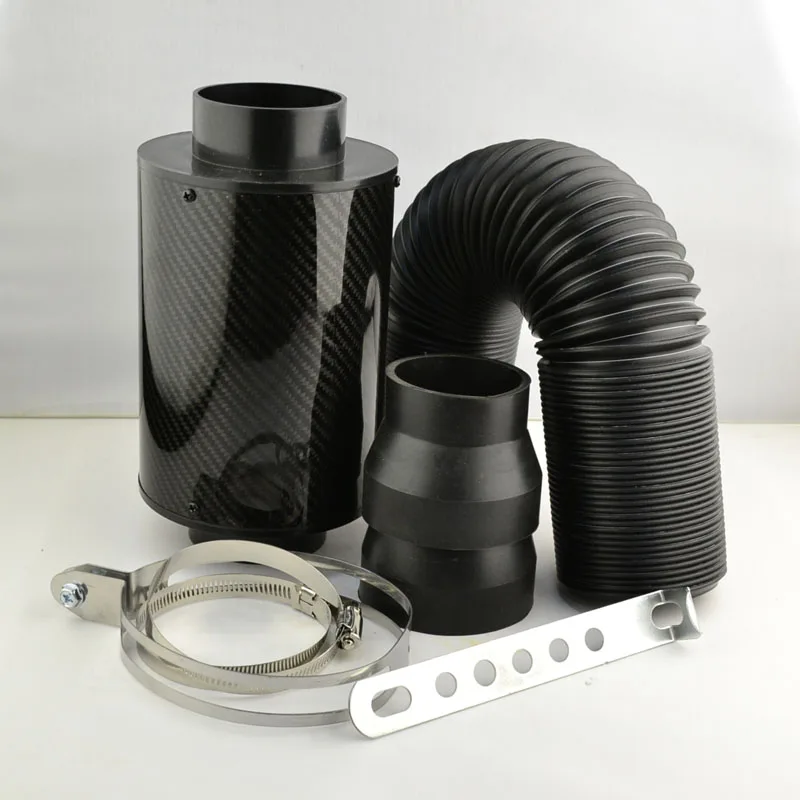 

3inch Universal Cold Feed Induction Kit & Carbon Fibre Air Intake Filter Box Without fan
