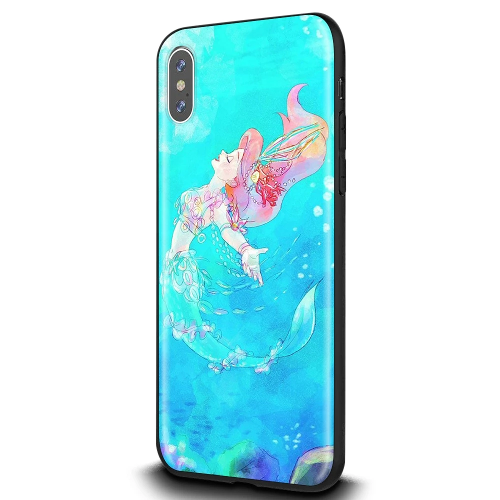 Lavaza маленький чехол с русалкой принцессы Ариэль для iPhone 11 Pro XS Max XR X 8 7 6 6S Plus 5 5S se - Цвет: 4