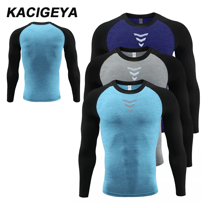 

Sports Long Sleeves Men Running T Shirts Gym Hooded Sportswear Men Thigh Training Compression Homme Shirts Gym Clothes 2019