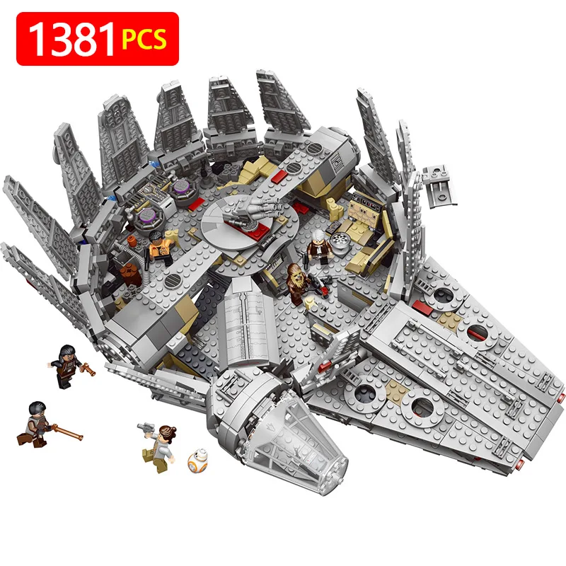 

Star Millennium Falcon Figures Wars Model Building Blocks Harmless Bricks Enlighten Compatible LegoINGLYS StarWars Toy