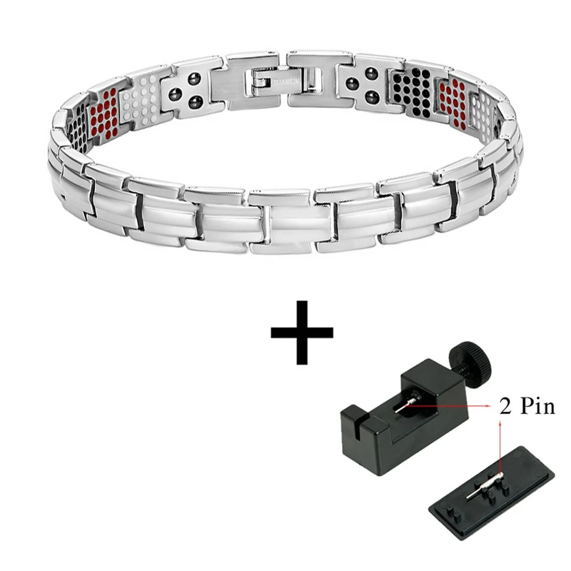 Горячая Распродажа, магнитный браслет для здоровья для женщин, чистый титан, 258 шт., 4 в 1, магниты, отрицательные ионы, германий, дальние инфракрасные браслеты - Окраска металла: 10293 And Tool