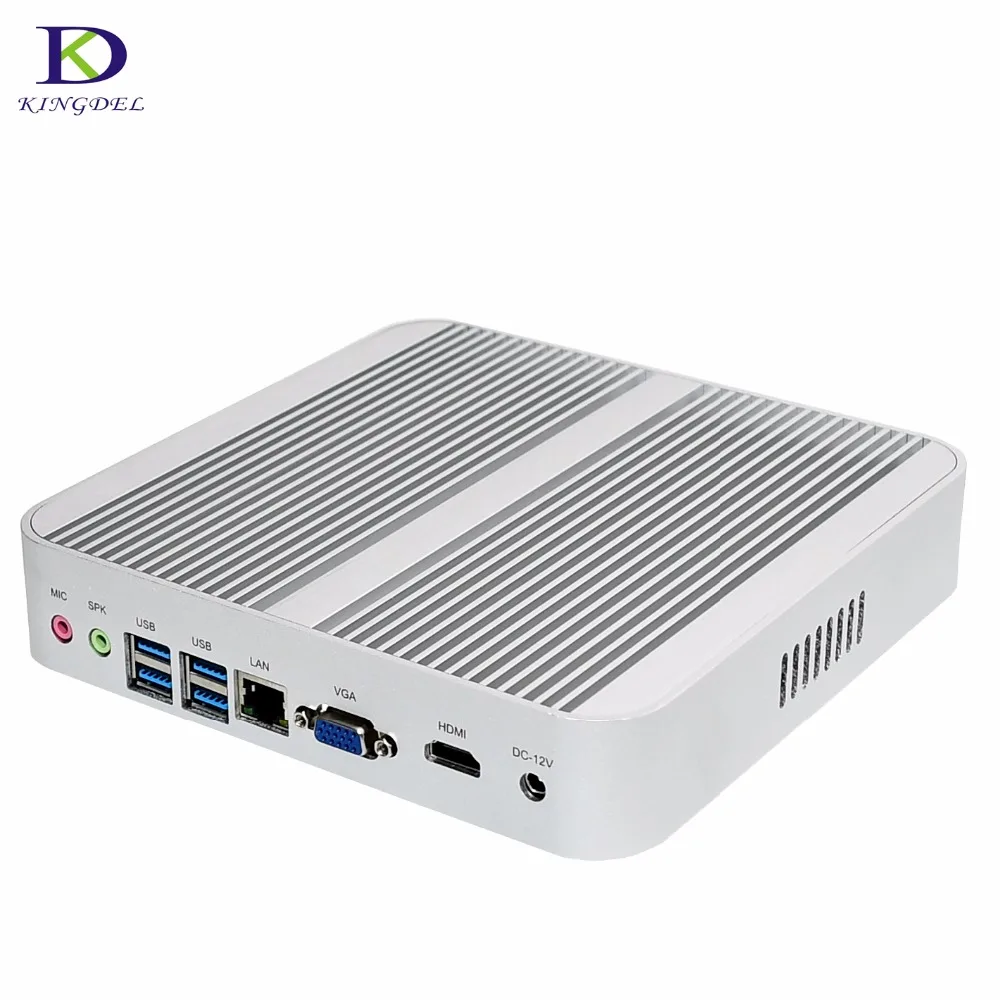 2017 Fanless pc Nettop 6th Gen Skylake Windows 10 Business Mini PC with Core i3 6100U 4K VGA HDMI HTPC WiFi 8G RAM