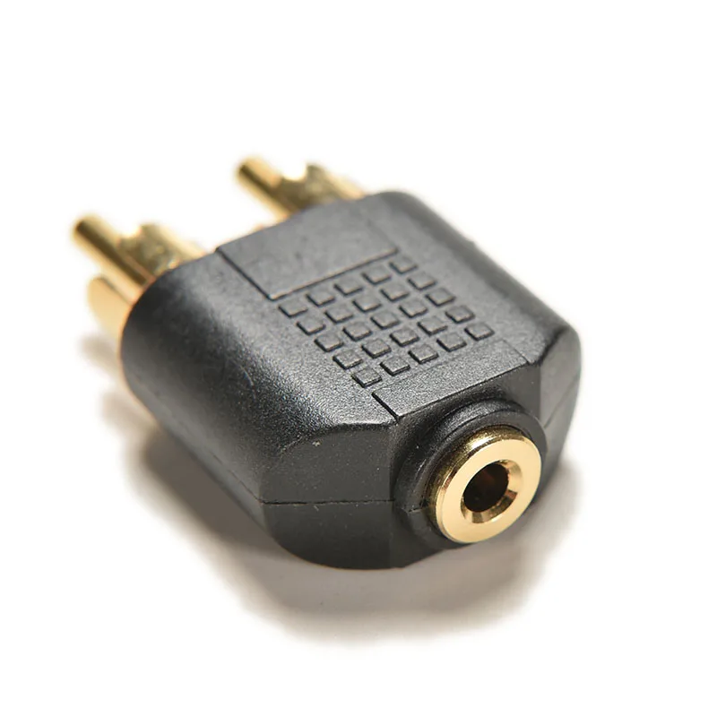 

Gold Plated Adapter Converter for Speaker Power Amplifier Audio Stereo Jack Female 1RCA To 2 RCA Male Audio Jack Connector