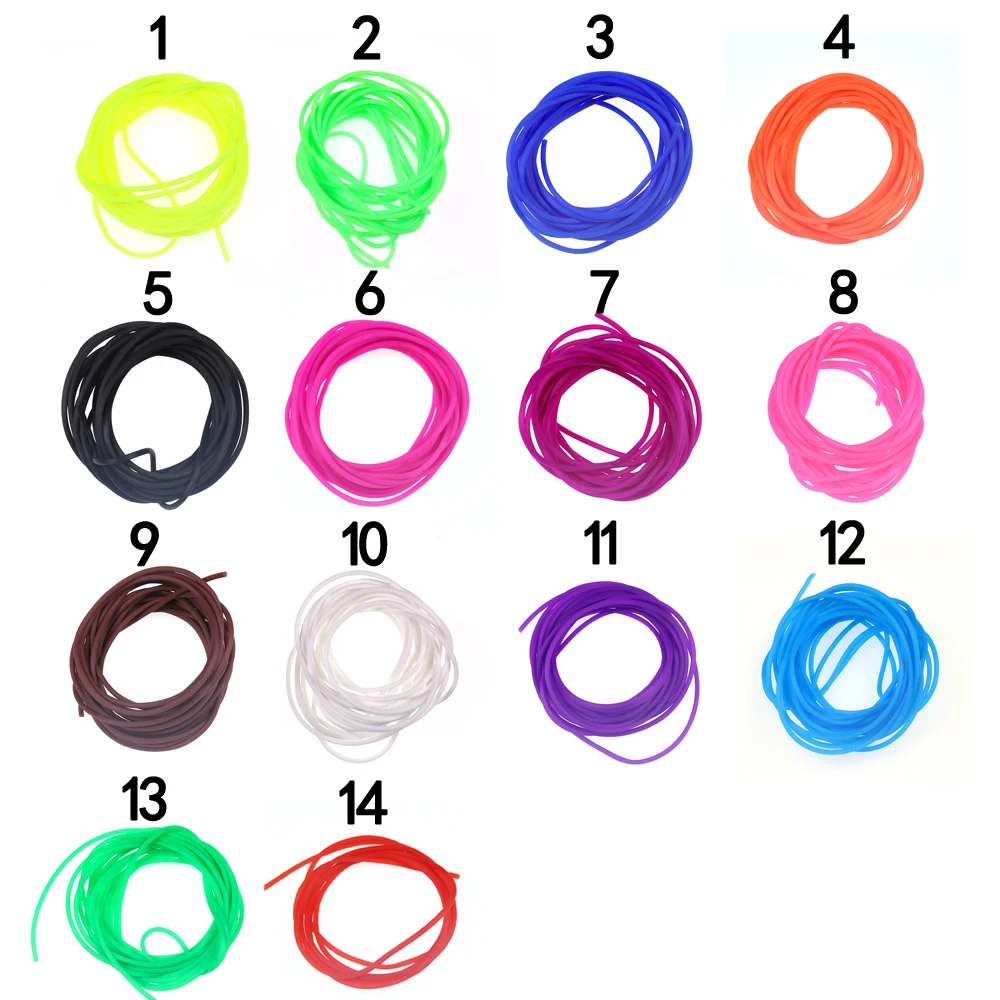 

4m/pack 2mm Carp Fishing Shrimp Sabiki Thin Film Elastic Tube for Scud Nymph Skin Fishing Rig Sleeve Fly Tying Material