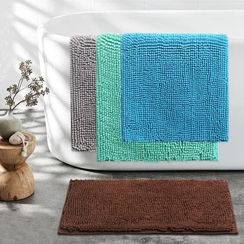 

New Style Chenille Absorbent Anti Slip Bathroom Carpet Floor Rug For Home Living Room Mats For And Toilet Doormat Alfombras Mat