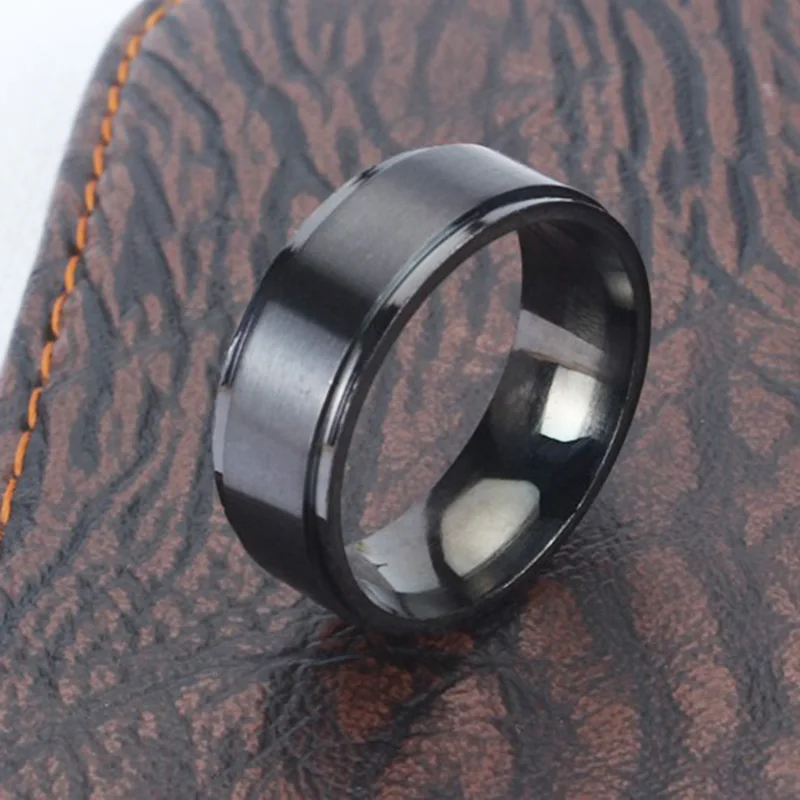 Golden Silvery Carbide Tungsten Engagement Ring 1PC 2018 New Arrival Black Rose Golden Wide Dull Polish Allergy Free Beautiful