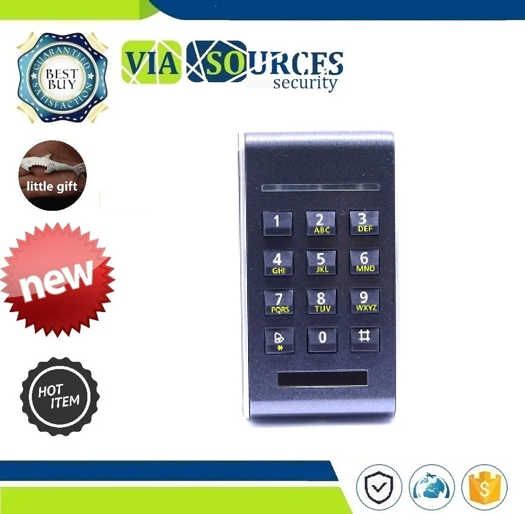 

125Khz EM4100 card Standalone Access control keypad+5piece ID Keyfob M-206E RFID