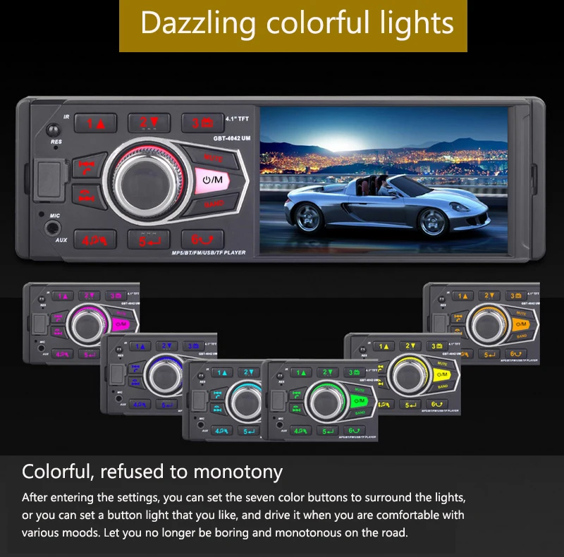 Автомагнитола 1 Din 4032UM 4 дюйма Bluetooth FM/USB/AUX in/SD MP3 HD 1080P экран|Автомобильные