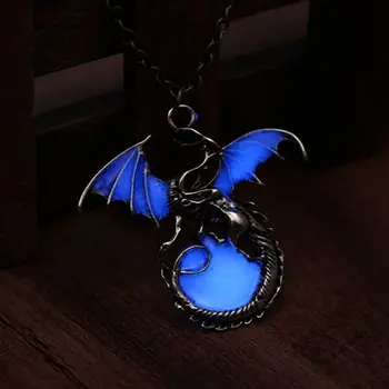 Retro Dragon Glow in the Dark necklace Ancient Dragon Pendants & Necklaces