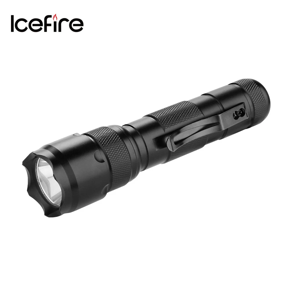 IceFire 502B Tactical Flashlights 5 Modes XML2 T6 Adjustable Tactical Torch Light Anodized Body
