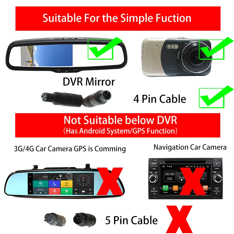 Najtaniej Starlight Night Vision 1280*720P MCDD kamera cofania obiektyw szerokokątny 2.5mm Jack 4 Pin dla wideorejestrator samochodowy lustrzanki