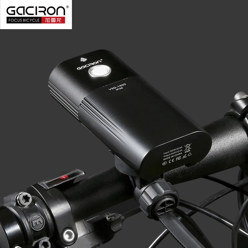 Excellent GACIRON Bike Front Headlight Cycling Bicycle Rechargeable Flashlight IPX6 Waterproof 5000mAh 1600Lumen LED Lamp Bike Accessories 5 Excellent GACIRON Bike Front Headlight Cycling Bicycle Rechargeable Flashlight IPX6 Waterproof 5000mAh 1600Lumen LED Lamp Bike Accessories 5