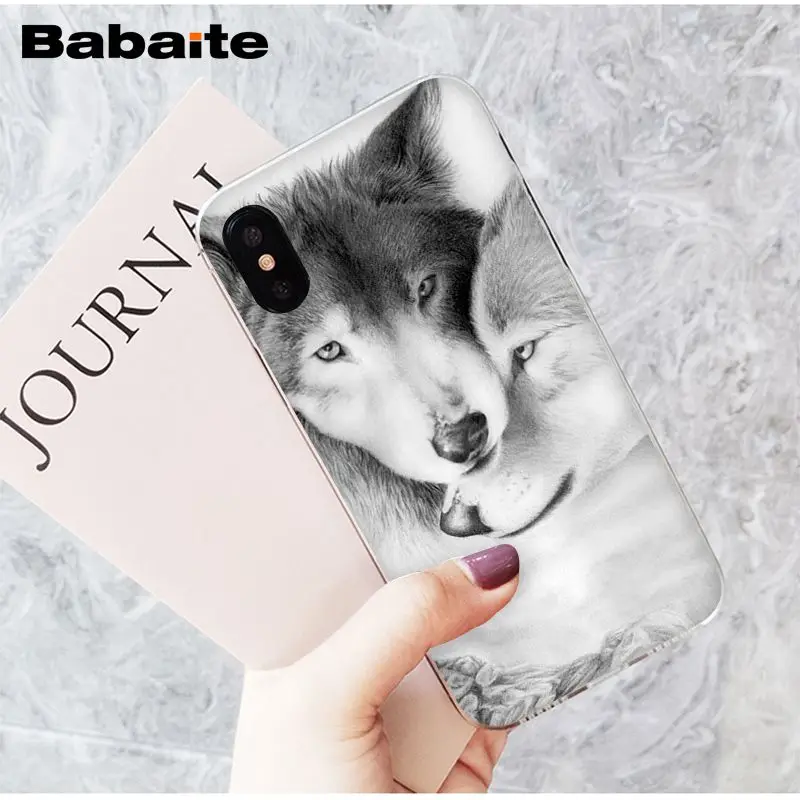 Babaite angry snow wolf TPU Мягкий силиконовый чехол для телефона Apple iPhone 8 7 6 6S Plus X XS MAX 5 5S SE XR