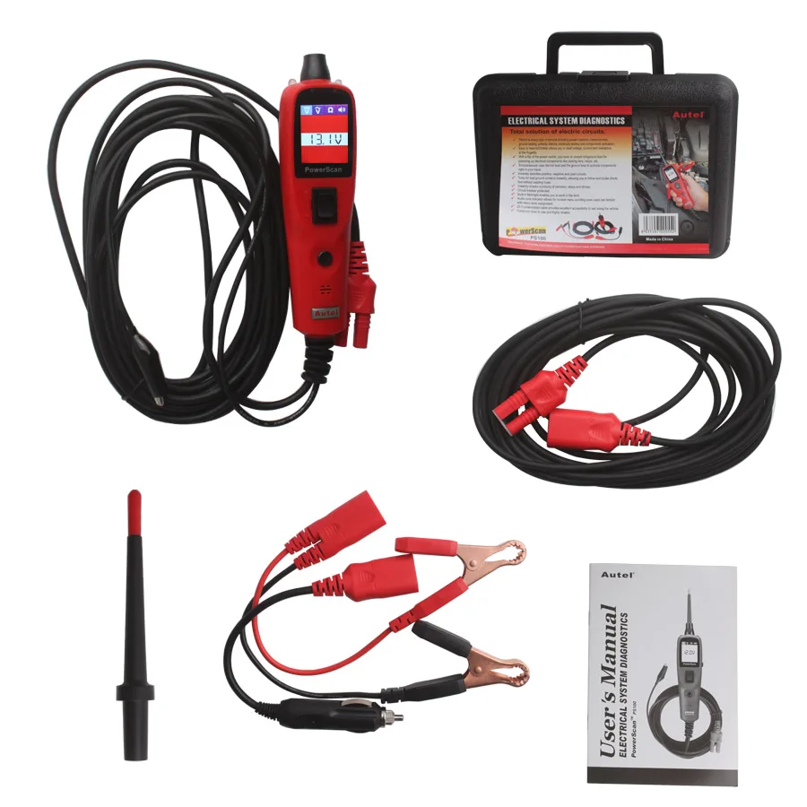 Autel PowerScan PS100 herramienta de diagnóstico de sistema eléctrico probador de batería de circuito automotriz Autel PowerScan PS100 herramienta de diagnóstico de sistema eléctrico probador de batería de circuito automotriz