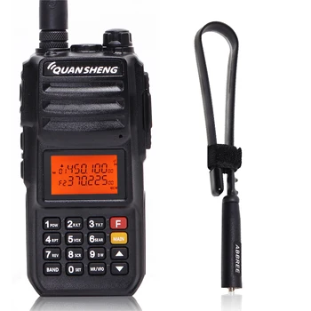 

Quansheng TG-UV2 PLUS High Power 10W 5 Bands 136-174MHz/Police 350-390MH/400-470MHz 4000mAh 200CH Walkie Talkie+tactical antenna