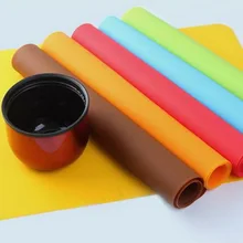 100 ШТ./ЛОТ, силиконовые Выпечки Мат Номера Придерживайтесь Пан Лайнер Placemat Таблица Протектор для 6 Цвет