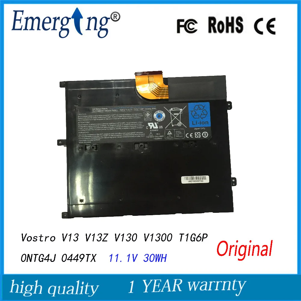 Аккумулятор для ноутбука Dell Vostro V13 V13Z V130 V1300 T1G6P 0NTG4J 0449TX 11 1 В 30 Вт/ч | Компьютеры и