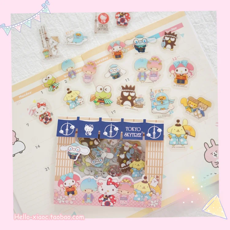 40pcs/pack Family My Melody Sealing Stickers Diary Label Stickers Pack Decorative Scrapbooking DIY Stickers