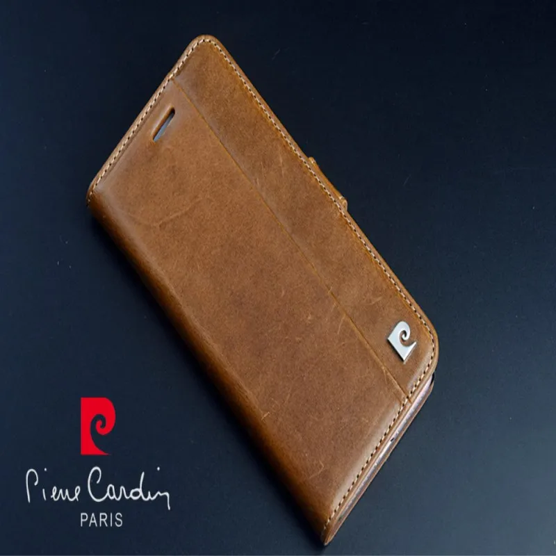 

For Apple iPhone 7 7 PLUS Phone case Brand New Pierre Cardin Genuine Leather Stand Flip Card Cover Case Free Shipping