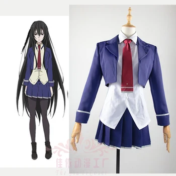 

[Customize] Anime Busou Shoujo Machiavellism figure Amuo Zankiri School Uniform Dress Full set Cosplay costume New 2017