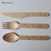 Деревянные, на выбор ложки, звезда выгравированы деревянные ложки, на заказ деревянные ложки, звезды первый юбилейный свадебный душ день рождения