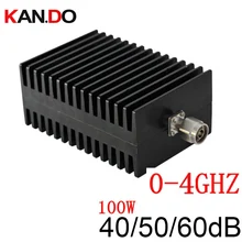 100 Вт RF аттенюатор N штыревой в N гнездовой DC-4Ghz 40/50/60DB затухание ВЧ коаксиальный разъем аттенюатор связи аттенюатор