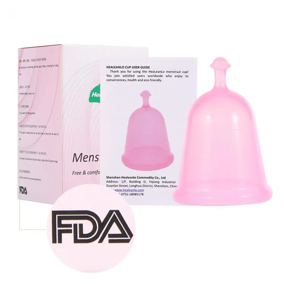 Buy Women Reusable Menstrual Cup Medical Silicone Leak