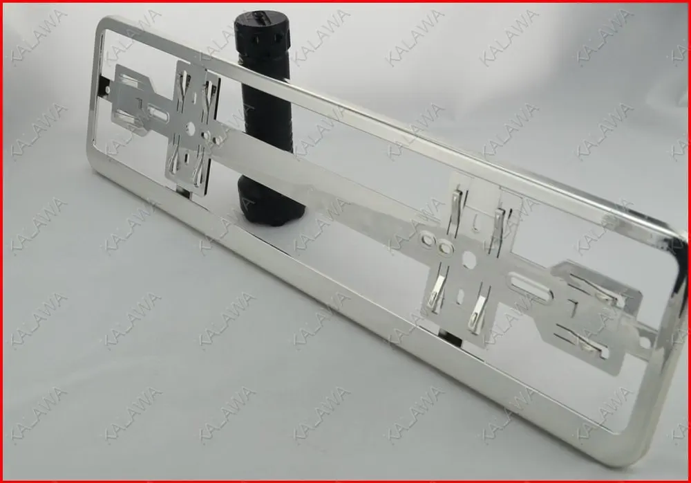 1 pair Kazakhstan size car license frame Chrome Car licence number plate holder RoHS pro environment